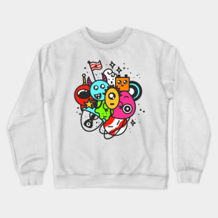 Cute Space Doodles NFT Crypto Art Opensea Non-Fungible Token Crewneck Sweatshirt